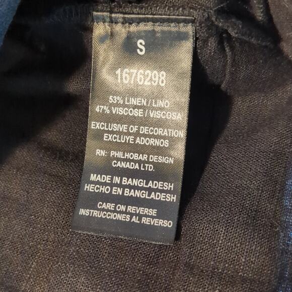 Original Nicole Miller Linen/Viscose Black Classic V-Neck Sheath Dress Size S - Picture 10 of 11